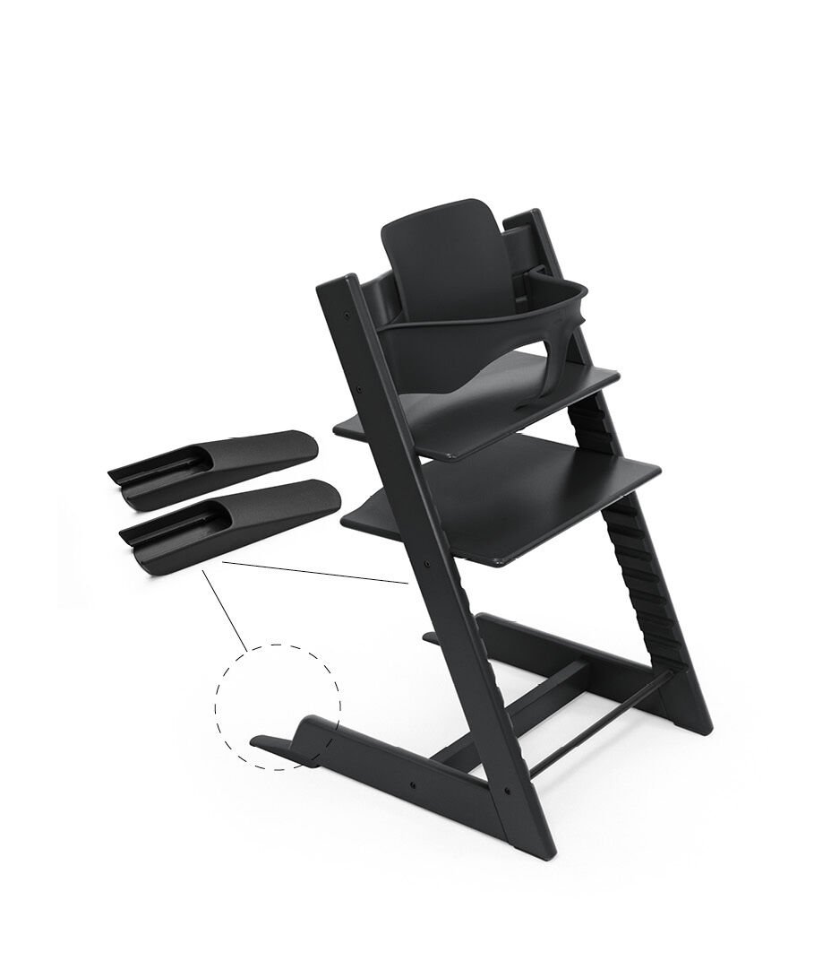 Tripp Trapp® Chair Black, Beech, with Baby Set. galery image 2